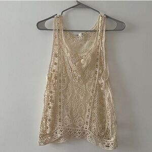 Garage Cream Lace Tank Top